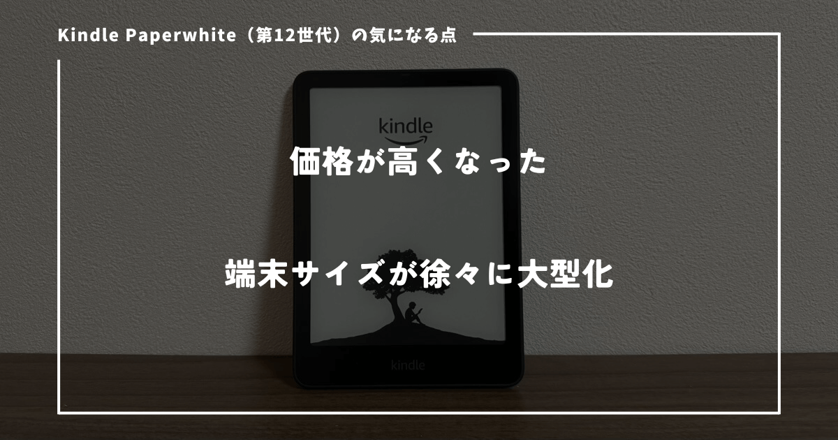 Kindle Paperwhite（第12世代）の気になる点