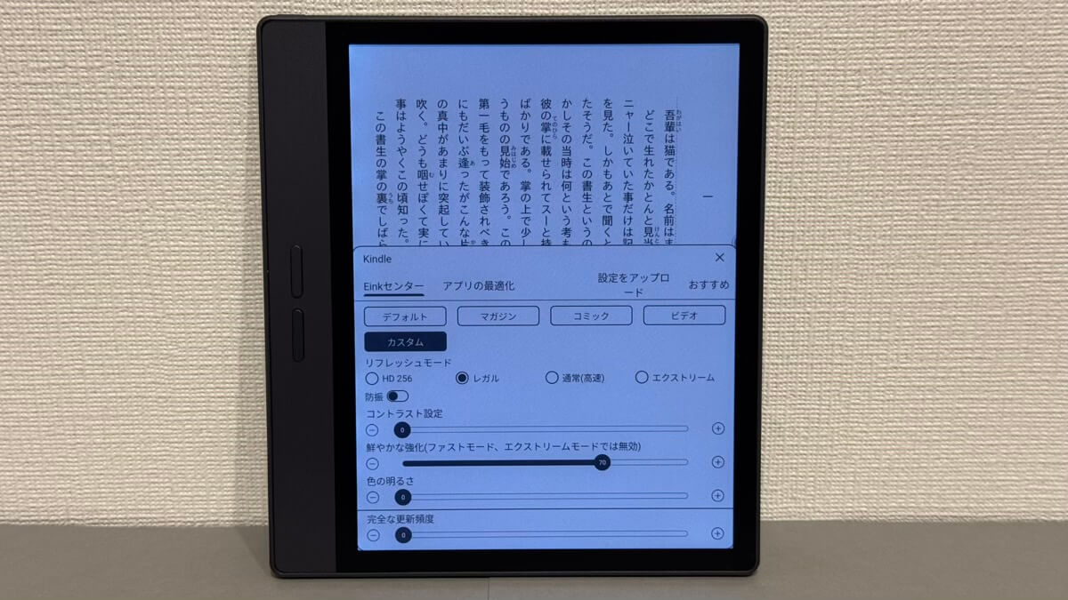 Bigme B7のE-inkセンター