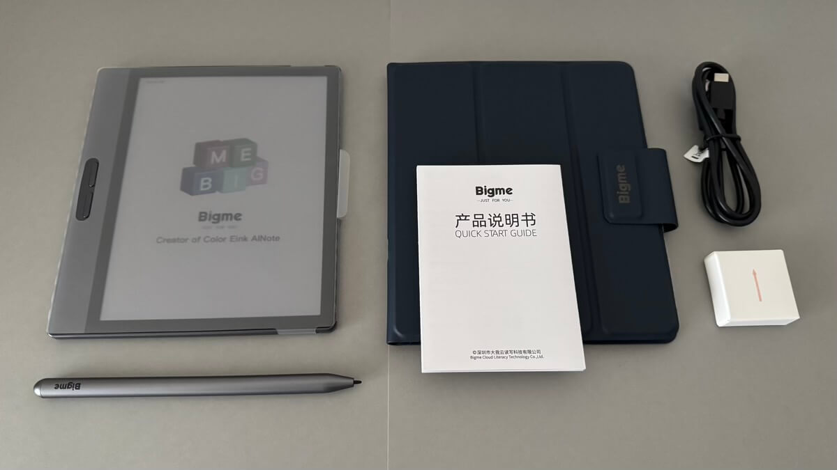 Bigme B7の付属品