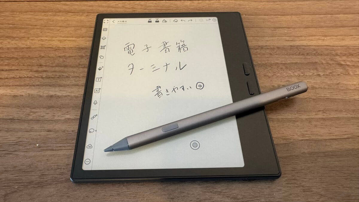 InkSenseスタイラスの書き心地は良好