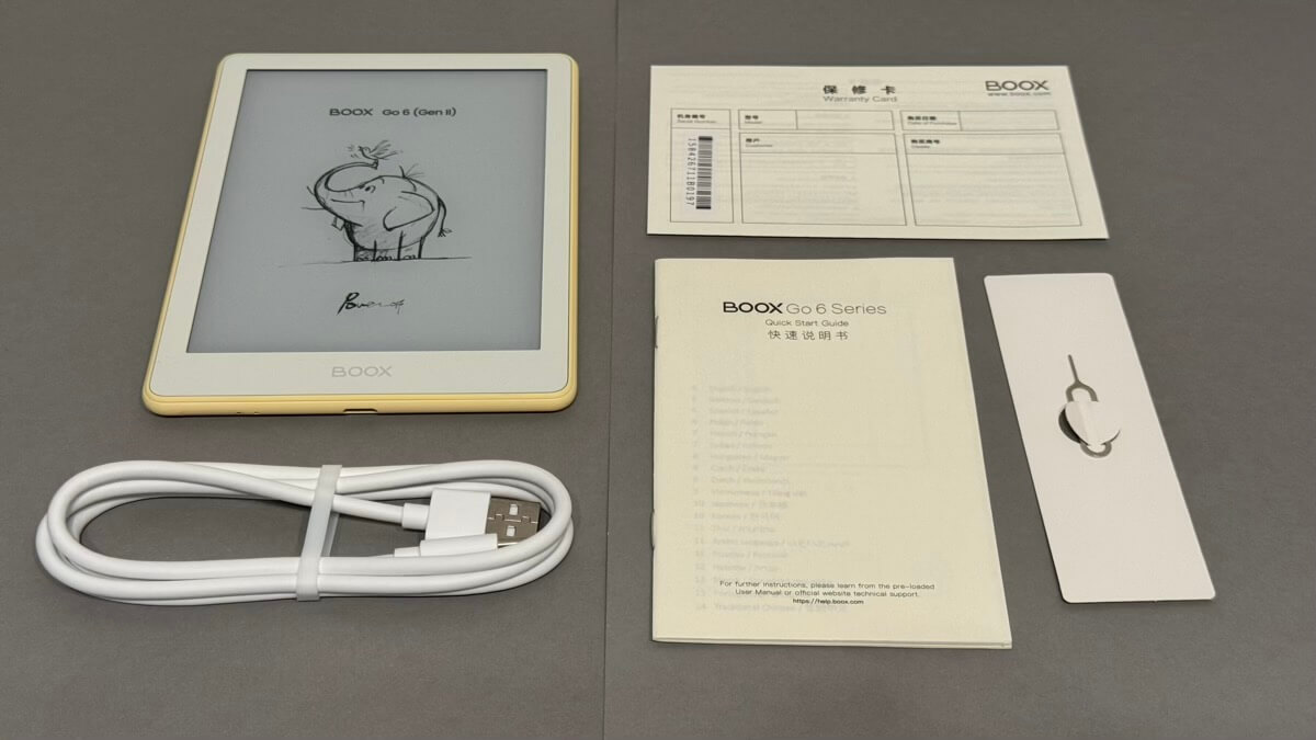 BOOX Go6 Gen2の付属品